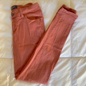 Rosy Pink Brushed Cotton Stretch Rock Star Jeans